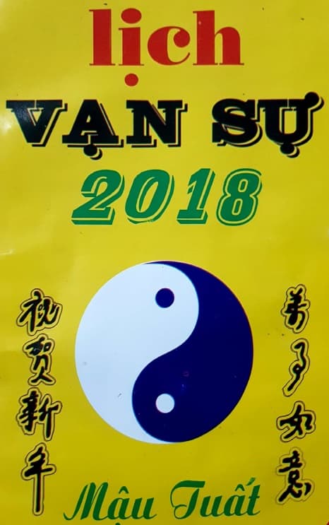 Lịch Vạn Sự Năm 2018 Mậu Tuất